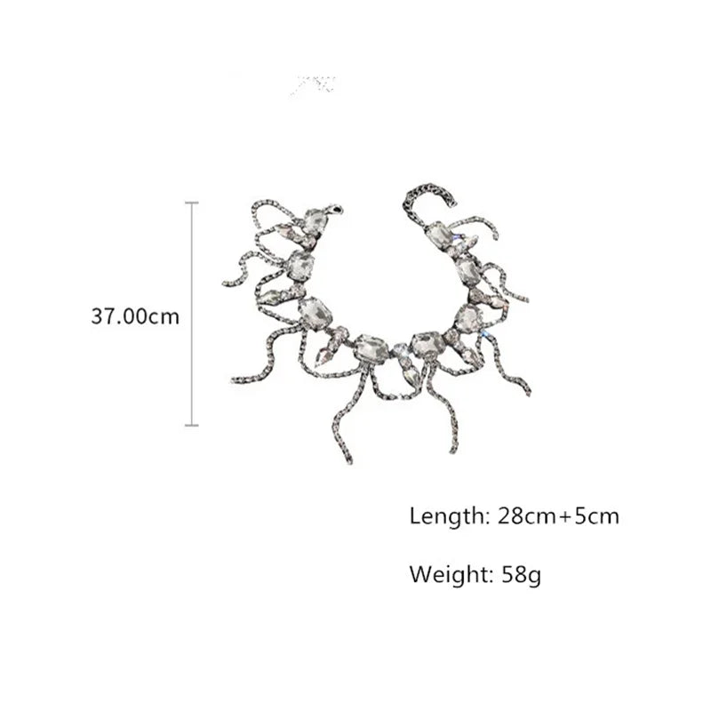 Navori Crystal Statement Choker — Geometric Edge Meets Effortless Glam