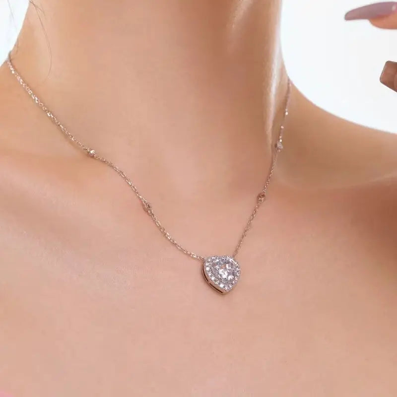 Navori Heart Pendant Necklace — Sparkling CZ That Speaks Without Words